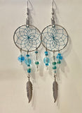 Dreamcatcher Earrings - Aqua 1” (DC18)