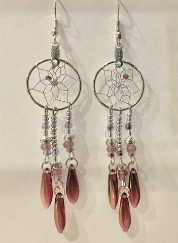 Dreamcatcher Earrings - Purple 0.75” (DC13)