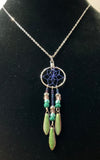 Dreamcatcher Necklace - Peacock 0.75” (DC16-P)