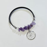 Dreamcatcher Coil Bracelet - Amethyst (DCWR51)