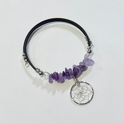Dreamcatcher Coil Bracelet - Amethyst (DCWR51)