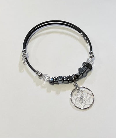 Dreamcatcher Coil Bracelet - Hermatite (DCWR54)