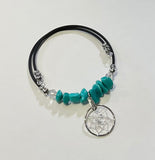 Dreamcatcher Coil Bracelet - Turquoise (DCWR56)