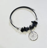 Dreamcatcher Coil Bracelet - Blue Goldstone (DCWR53)