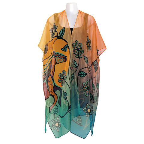 Sheer Fashion Wrap - Horse: Bebezhigooganzhii (SWRAP21)