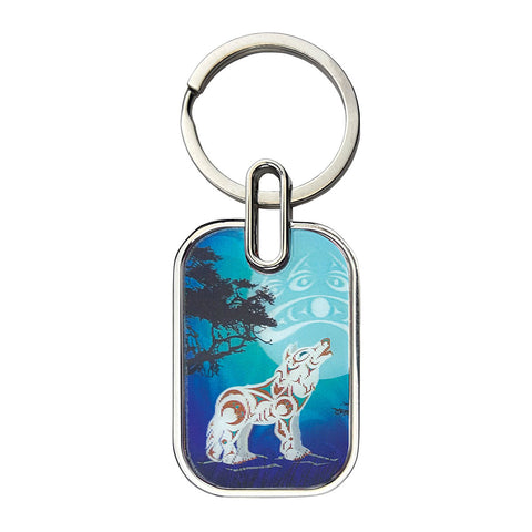 Lenticular Keychain - Howling Wolf (LKEY14)