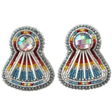 Glam - Beaded Fan Earrings (GLAM-FAN)