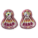 Glam - Beaded Fan Earrings (GLAM-FAN)