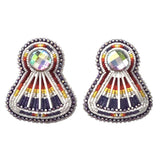 Glam - Beaded Fan Earrings (GLAM-FAN)
