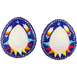 Glam - Beaded Teardrop Burst Earrings