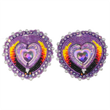 Glam - Beaded Heart Earrings (GLAM-HEART)