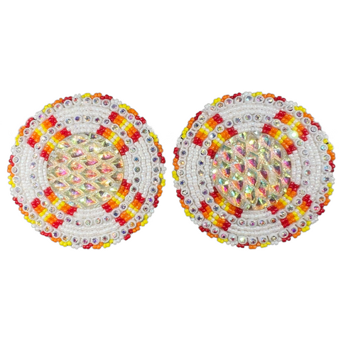 Glam - Beaded Four Corners Earrings