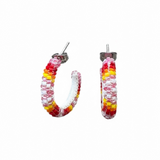 Peyote Stitched Beaded Hoop Earrings 2cm (BHR-2CM)