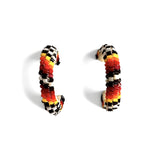 Peyote Stitched Beaded Hoop Earrings 2cm (BHR-2CM)