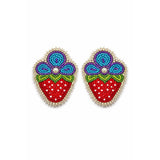 Glam - Beaded Strawberry Earrings (GLAM-SBERRY)