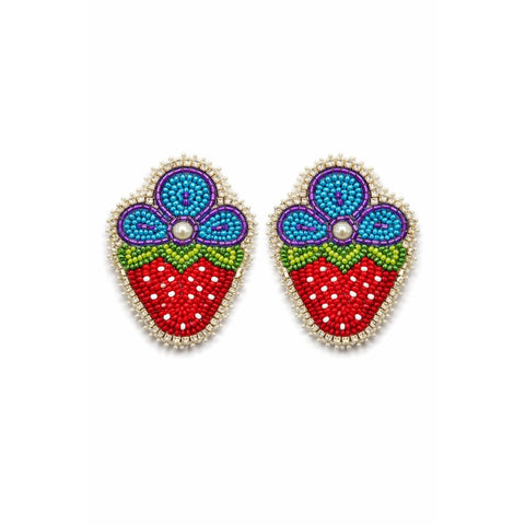 Glam - Beaded Strawberry Earrings (GLAM-SBERRY)