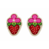 Glam - Beaded Strawberry Earrings (GLAM-SBERRY)