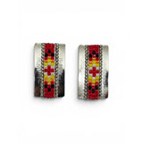 Beaded Loom Inlay Stud Earrings (BCE-STS-MD)