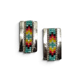 Beaded Loom Inlay Stud Earrings (BCE-STS-MD)