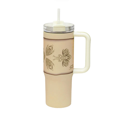 Insulated Tumbler with Straw - Bee-lieve (STUM004)