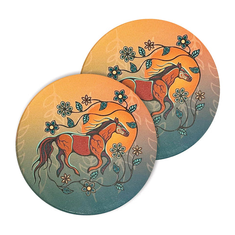 Ceramic Coasters - Horse: Bebezhigooganzhii (CCO26)