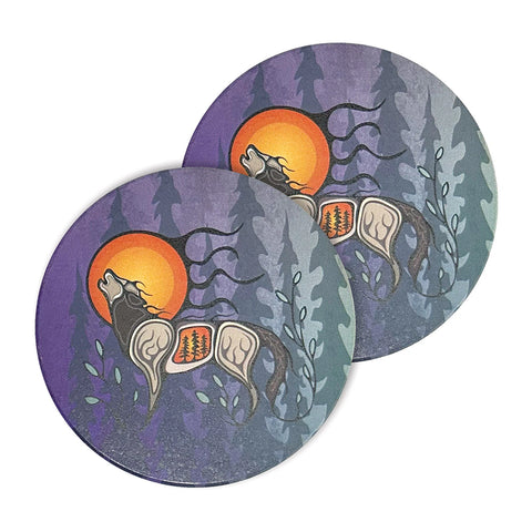 Ceramic Coasters - Wolf: Ma'iingan (CCO25)