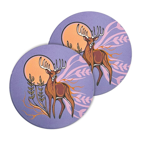 Ceramic Coasters - Deer: Waawaashkeshi (CCO27)