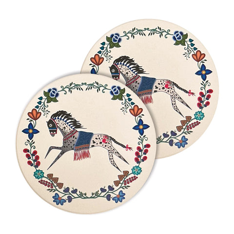 Ceramic Coasters - Horse: Gidagiza Mishtadim (CCO35)