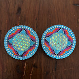 Glam -4 Corner Beaded Earrings