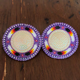 Glam- Circle Beaded Earrings
