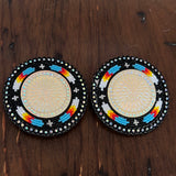 Glam- Circle Beaded Earrings