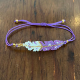 Beaded feather bracelet (bsc-fe3)
