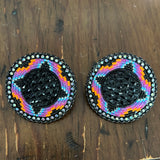Glam -4 Corner Beaded Earrings