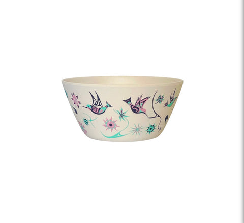 Bamboo bowl 5” Hummingbirds (BFBLHS)