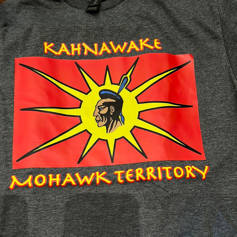 T-shirt: Kahnawake Mohawk Territory (KMT - Grey)