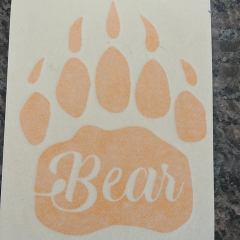 Decal Bear paw 5”