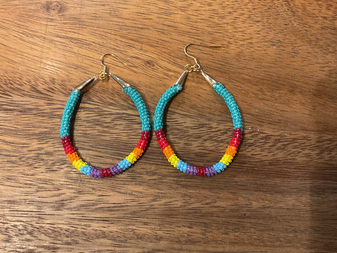 Beaded Hoop Earrings