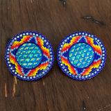 Glam -4 Corner Beaded Earrings