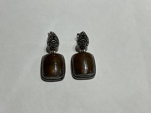 Silver Earrings - Jaspilite (08-20-0083-01)