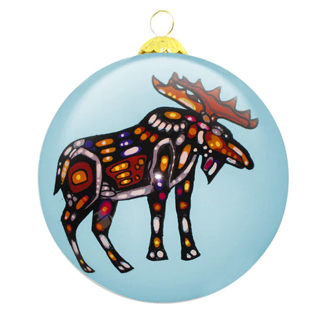 Glass Ornament - Moose (9483)