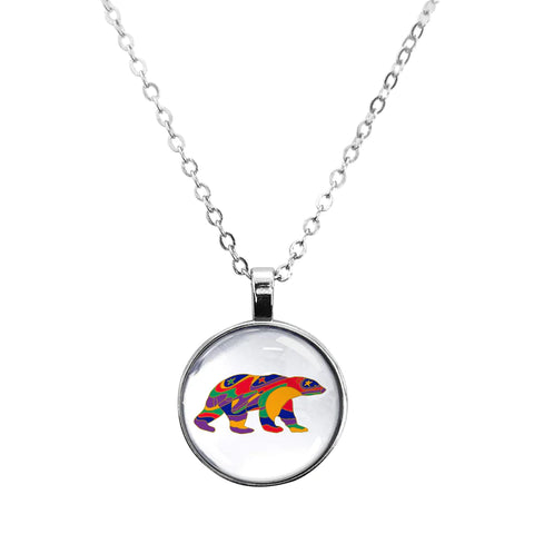 Dome Glass Necklace - Alpha Bear (5823)