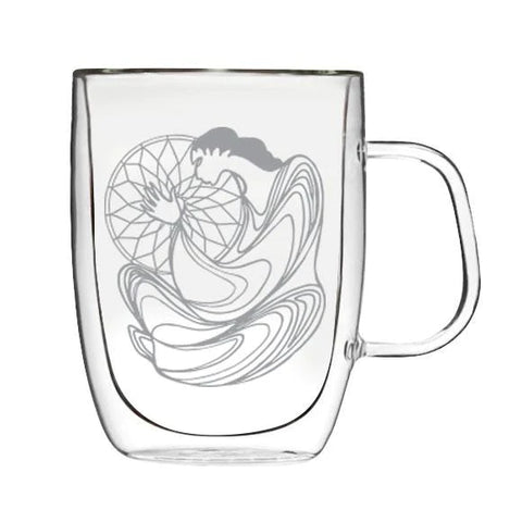 Double Wall Glass Mug - Dreamcatcher (4500)