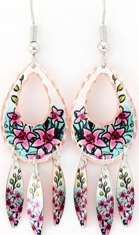 Copper Native Design Colorful Earrings (CCOM17)