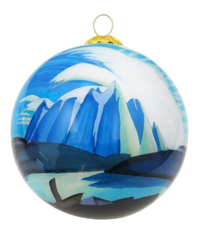 Glass Ornament - Lake & Mountains (9445)