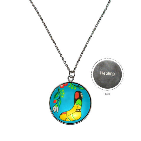 Silver Circle Charm Necklace - Her Jingle Dress (CCN17)