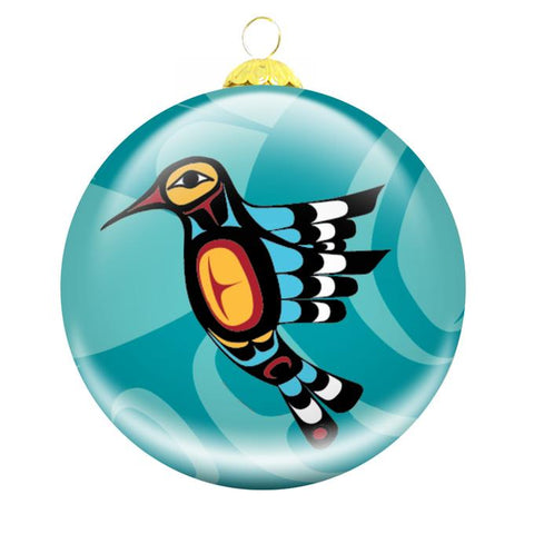 Glass Ornament - Hummingbird (9453)