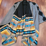 Native wool poncho (PNC-K/GR)