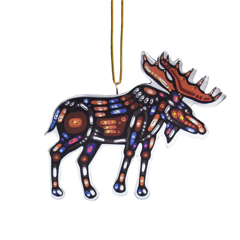 Metallic Ornament - Moose (9477)