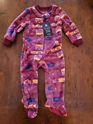 Plush Baby Sleeper Burgundy