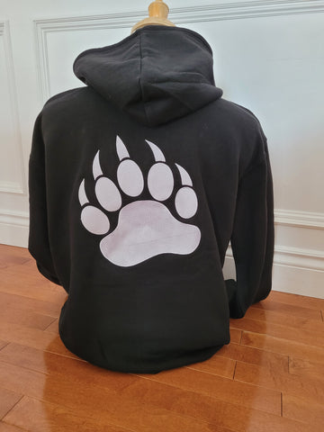 Hoodie: Embroidered Bear Paw (Zip)